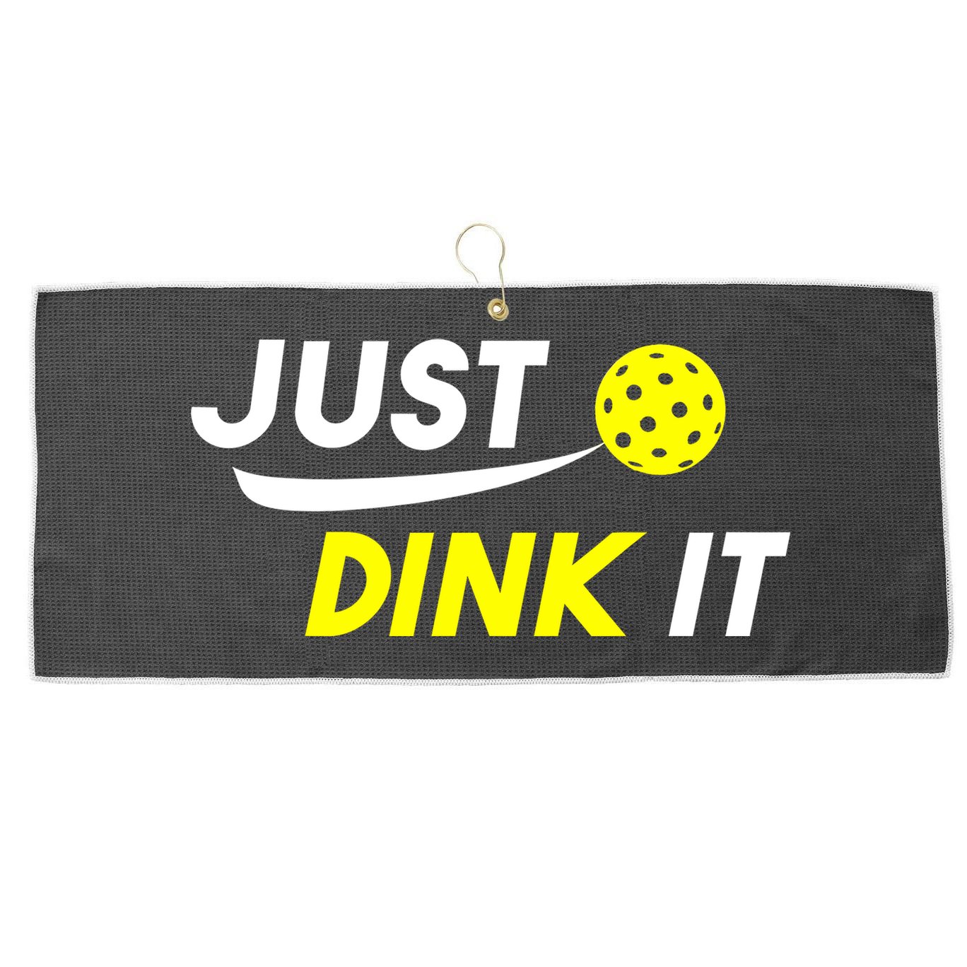 Just Dink It Pickleball Large Microfiber Waffle Golf Towel