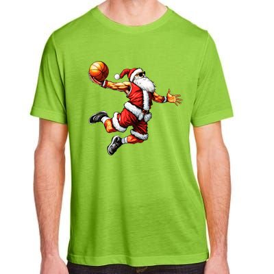 Just Dunk It Santa Claus Basketball Christmas Tree Ornats Funny Gift Adult ChromaSoft Performance T-Shirt