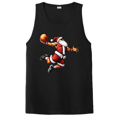 Just Dunk It Santa Claus Basketball Christmas Tree Ornats Funny Gift PosiCharge Competitor Tank