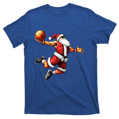 Just Dunk It Santa Claus Basketball Christmas Tree Ornats Funny Gift T-Shirt