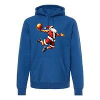 Just Dunk It Santa Claus Basketball Christmas Tree Ornats Funny Gift Premium Hoodie