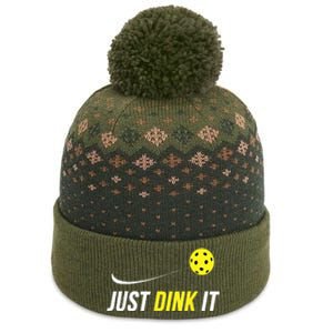 Just Dink It Funny Pickleball The Baniff Cuffed Pom Beanie