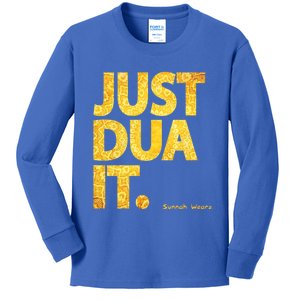 Just Dua It Islamic Muslim Gold Edition Great Gift Kids Long Sleeve Shirt