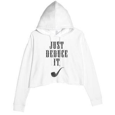 Just Deduce It Crop Fleece Hoodie