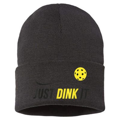 Just Dink It Funny Pickleball Shirt Sustainable Knit Beanie