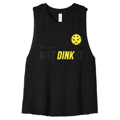 Just Dink It Funny Pickleball Shirt Women's Racerback Cropped Tank