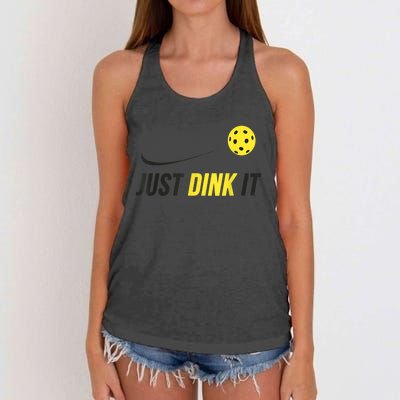 Just Dink It Funny Pickleball Shirt Women's Knotted Racerback Tank