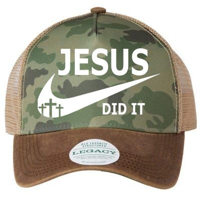 Jesus Did It My Savior Died For My Sins 3 Crosses Christian Catholic Legacy Tie Dye Trucker Hat