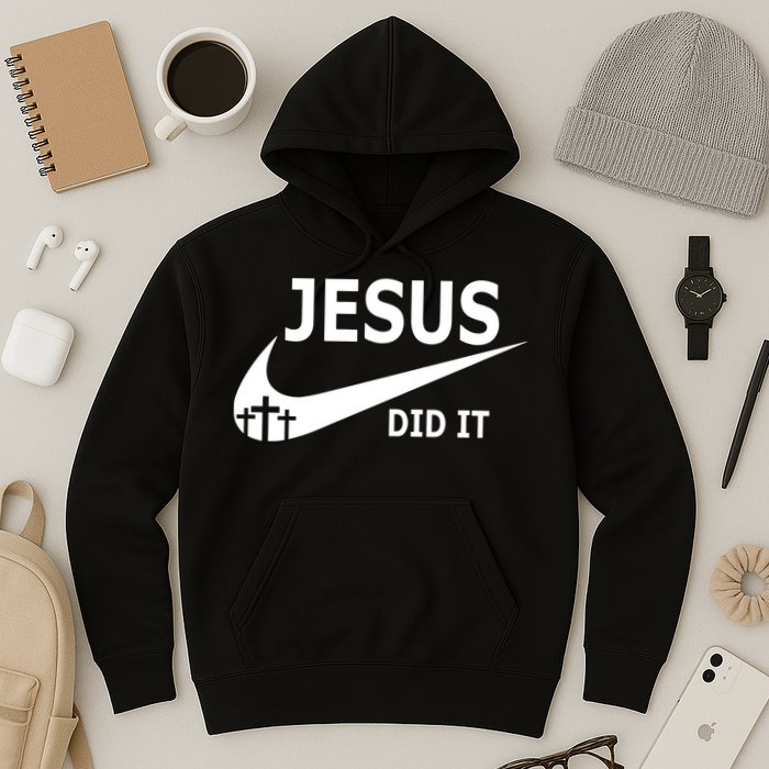 Jesus Did It My Savior Died For My Sins 3 Crosses Christian Catholic Hoodie