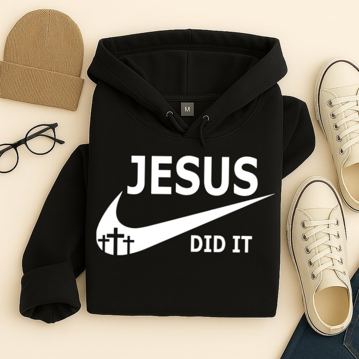 Jesus Did It My Savior Died For My Sins 3 Crosses Christian Catholic Hoodie