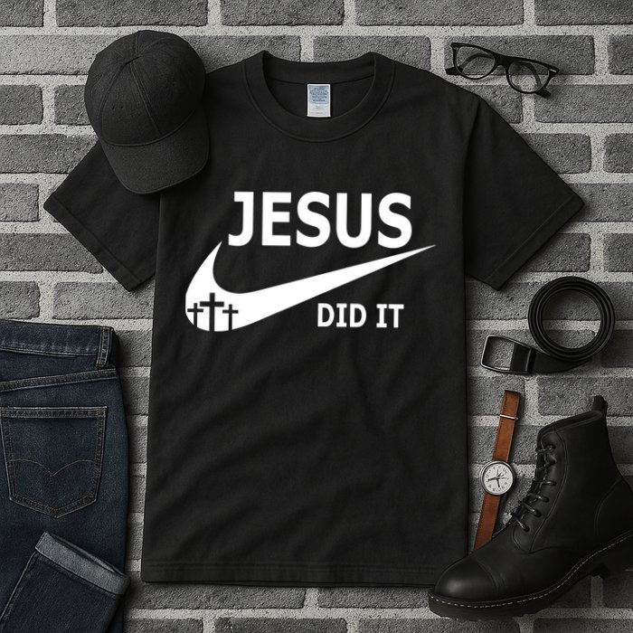 Jesus Did It My Savior Died For My Sins 3 Crosses Christian Catholic Tall T-Shirt