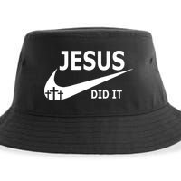 Jesus Did It My Savior Died For My Sins 3 Crosses Christian Catholic Sustainable Bucket Hat