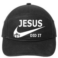 Jesus Did It My Savior Died For My Sins 3 Crosses Christian Catholic 7-Panel Snapback Hat