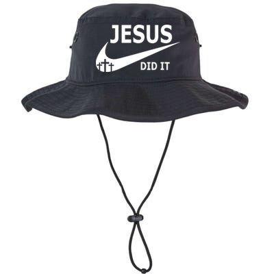 Jesus Did It My Savior Died For My Sins 3 Crosses Christian Catholic Bucket Hat