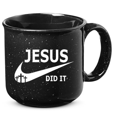 Jesus Did It My Savior Died For My Sins 3 Crosses Christian Catholic 15oz Campfire Ceramic Mug