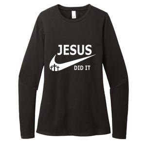 Jesus Did It My Savior Died For My Sins 3 Crosses Christian Catholic Womens CVC Long Sleeve Shirt