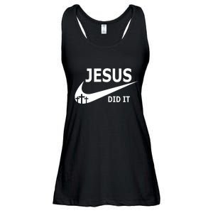 Jesus Did It My Savior Died For My Sins 3 Crosses Christian Catholic Ladies Essential Flowy Tank