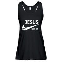 Jesus Did It My Savior Died For My Sins 3 Crosses Christian Catholic Ladies Essential Flowy Tank