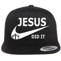 Jesus Did It My Savior Died For My Sins 3 Crosses Christian Catholic Flat Bill Trucker Hat