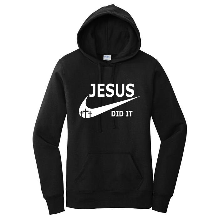 Jesus Did It My Savior Died For My Sins 3 Crosses Christian Catholic Women's Pullover Hoodie