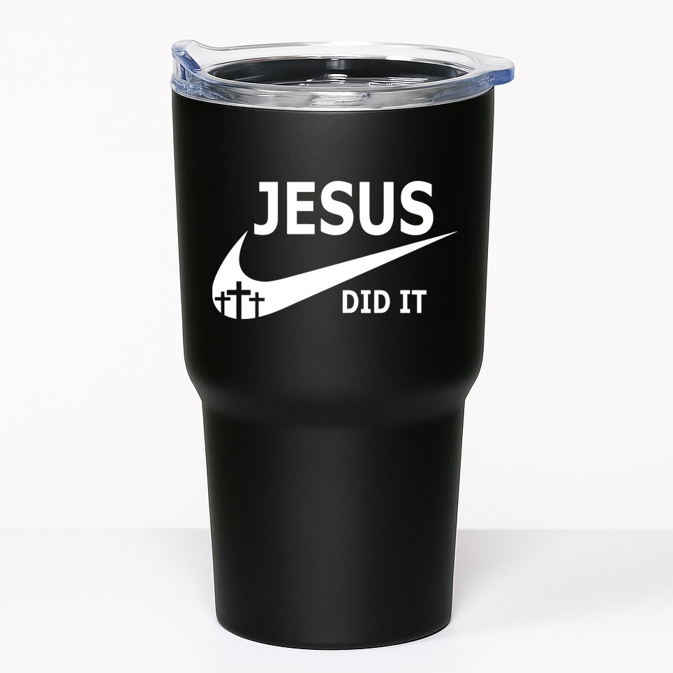 Jesus Did It My Savior Died For My Sins 3 Crosses Christian Catholic Tumbler