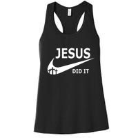 Jesus Did It My Savior Died For My Sins 3 Crosses Christian Catholic Women's Racerback Tank