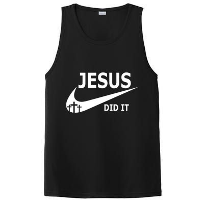 Jesus Did It My Savior Died For My Sins 3 Crosses Christian Catholic PosiCharge Competitor Tank