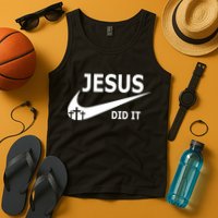 Jesus Did It My Savior Died For My Sins 3 Crosses Christian Catholic Tank Top