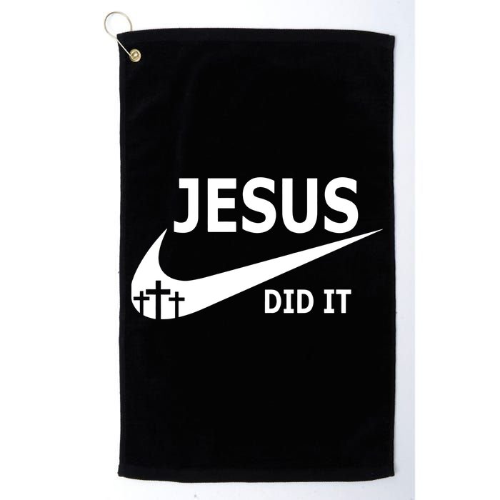 Jesus Did It My Savior Died For My Sins 3 Crosses Christian Catholic Golf Towel