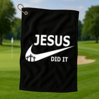Jesus Did It My Savior Died For My Sins 3 Crosses Christian Catholic Golf Towel