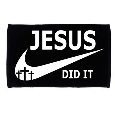Jesus Did It My Savior Died For My Sins 3 Crosses Christian Catholic Microfiber Hand Towel
