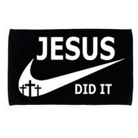 Jesus Did It My Savior Died For My Sins 3 Crosses Christian Catholic Microfiber Hand Towel