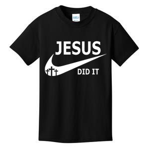 Jesus Did It My Savior Died For My Sins 3 Crosses Christian Catholic Kids T-Shirt