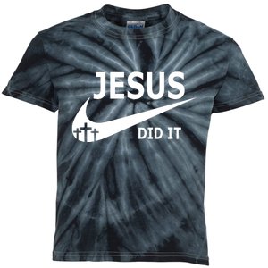 Jesus Did It My Savior Died For My Sins 3 Crosses Christian Catholic Kids Tie-Dye T-Shirt