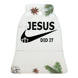 Jesus Did It My Savior Died For My Sins 3 Crosses Christian Catholic Ceramic Bell Ornament