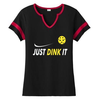 Just Dink It Funny Pickleball Ladies Halftime Notch Neck Tee