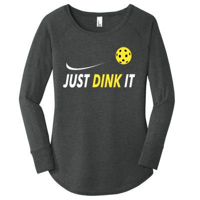 Just Dink It Funny Pickleball Women's Perfect Tri Tunic Long Sleeve Shirt