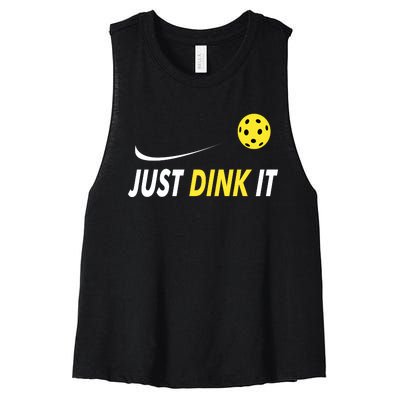 Just Dink It Funny Pickleball Women's Racerback Cropped Tank