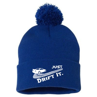 Just Drift It Auto Racing Import Tuner Motorsports Funny Gift Pom Pom 12in Knit Beanie