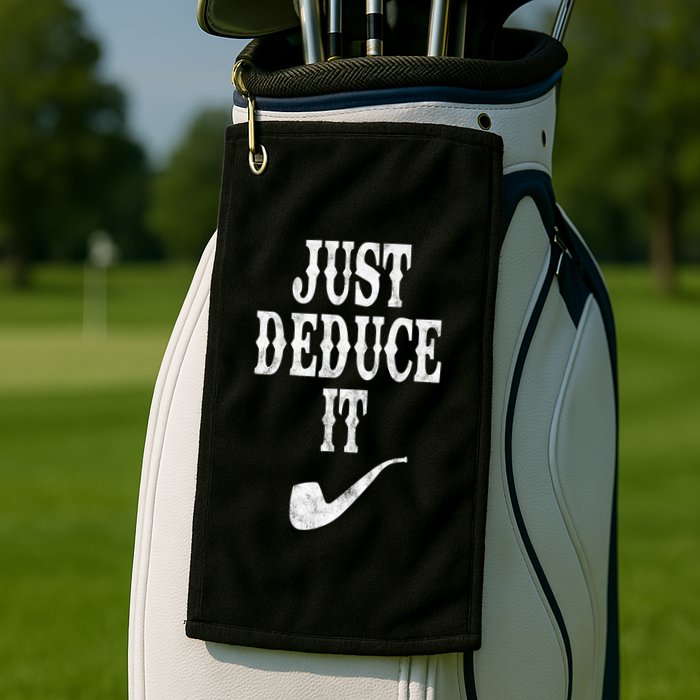 Just Deduce It Funny Retro Golf Towel