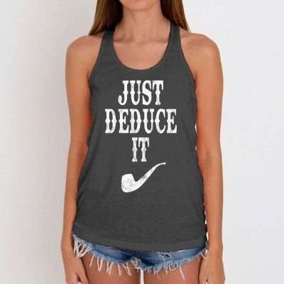 Just Deduce It Funny Retro Women's Knotted Racerback Tank