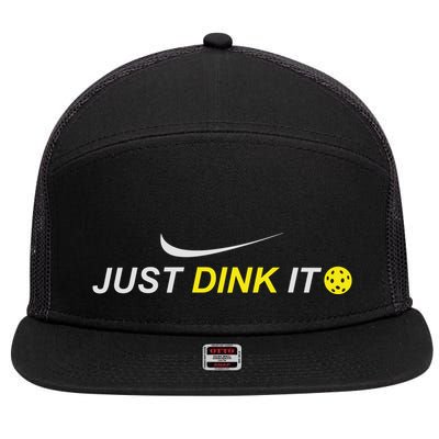 Just Dink It Pickleball 7 Panel Mesh Trucker Snapback Hat