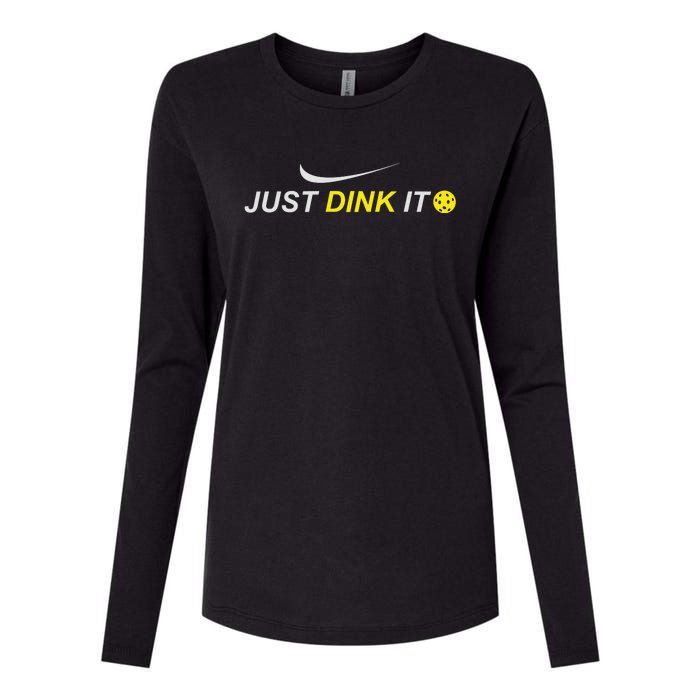 Just Dink It Pickleball Womens Cotton Relaxed Long Sleeve T-Shirt