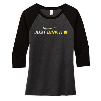 Just Dink It Pickleball Women's Tri-Blend 3/4-Sleeve Raglan Shirt