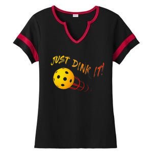 Just Dink It Funny Pickleball Ladies Halftime Notch Neck Tee