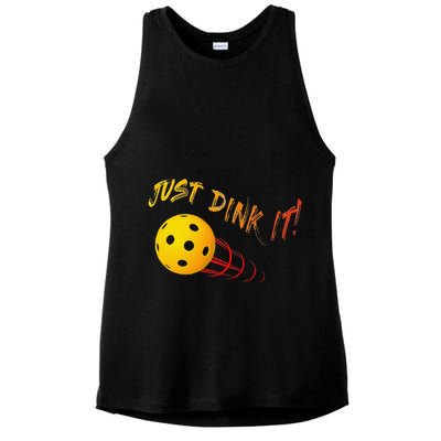 Just Dink It Funny Pickleball Ladies PosiCharge Tri-Blend Wicking Tank