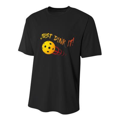 Just Dink It Funny Pickleball Youth Performance Sprint T-Shirt
