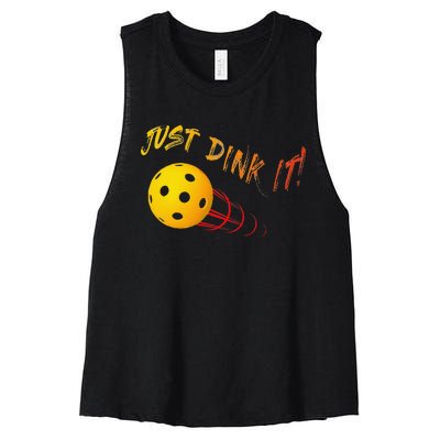 Just Dink It Funny Pickleball Women's Racerback Cropped Tank