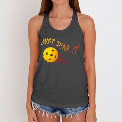 Just Dink It Funny Pickleball Women's Knotted Racerback Tank