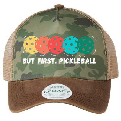 Just Dink It Funny Pickleball Pickle Ball Legacy Tie Dye Trucker Hat